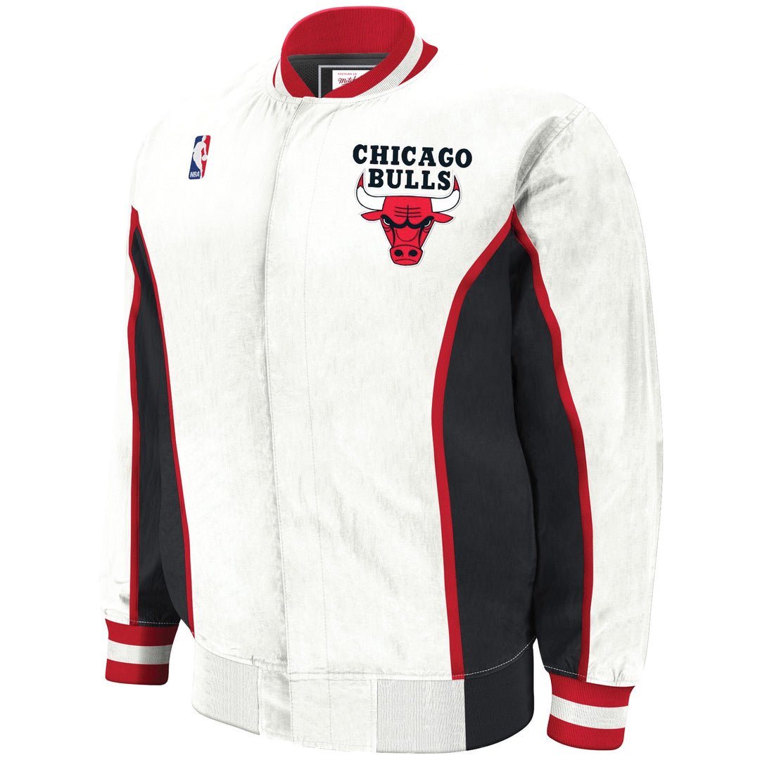 Chicago Bulls NBA Authentic Warm Up Jacket 1992-1993 White Mitchell &amp; Ness