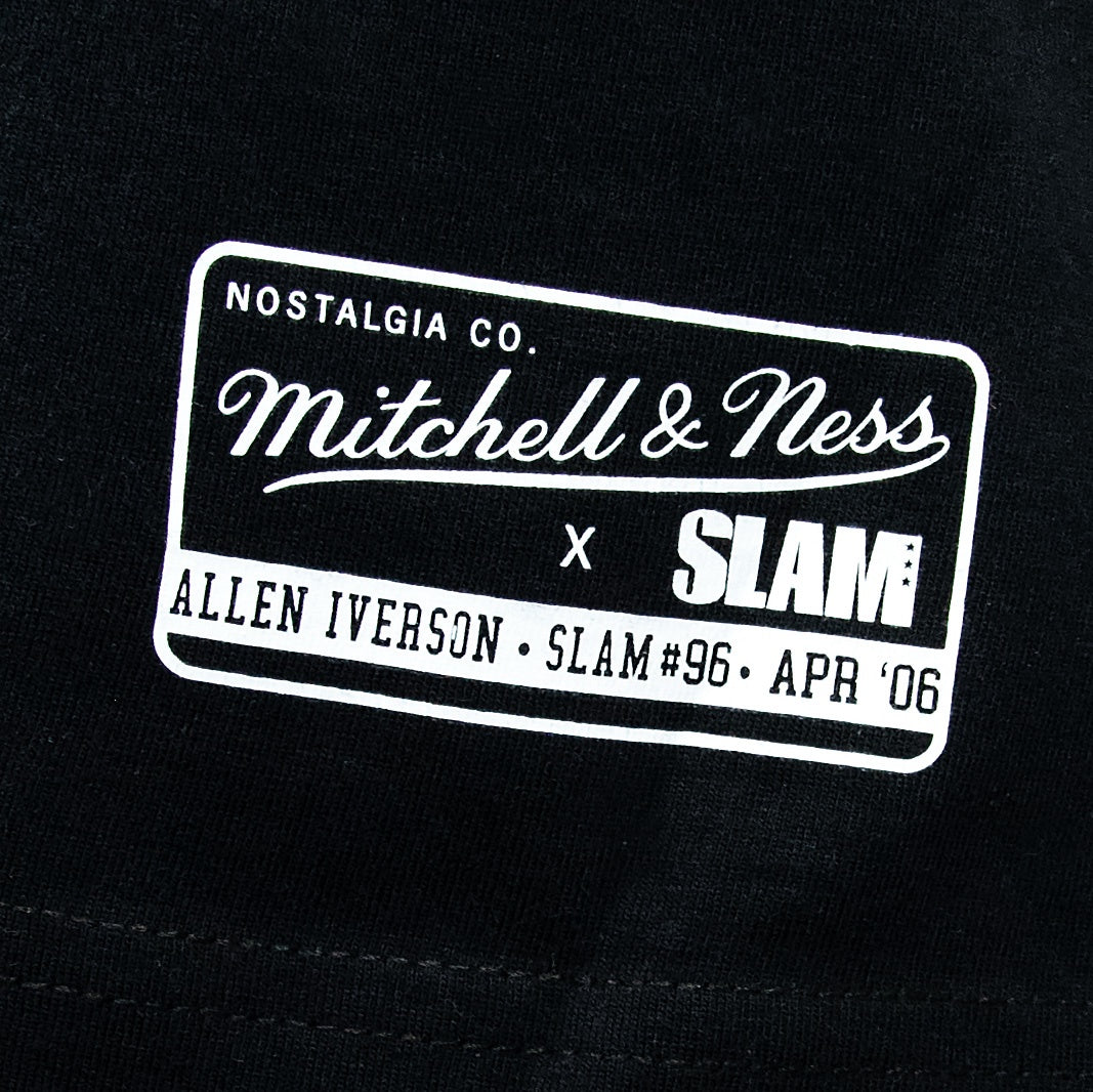 Allen Iverson Denver Nuggets NBA Slam Cover Tee Mitchell &amp; Ness Black