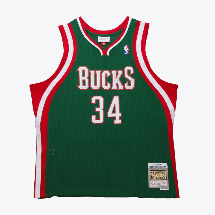 Mitchell &amp; Ness - NBA Swingman Jersey - Milwaukee Bucks - Giannis Antetokounmpo - 2013-2014 - Green
