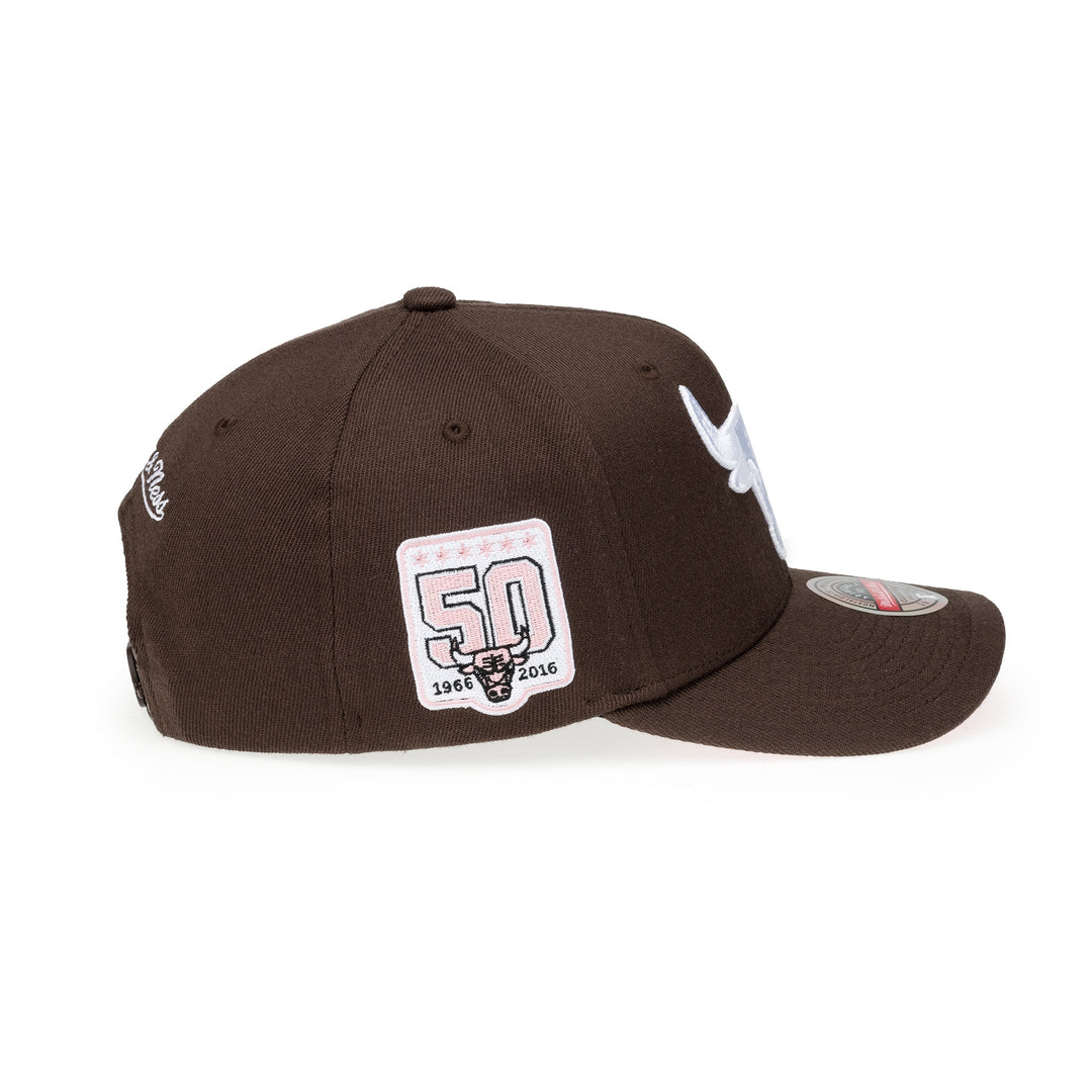 Chicago Bulls NBA Choco Blush Classic Red Snapback Mitchell &amp; Ness