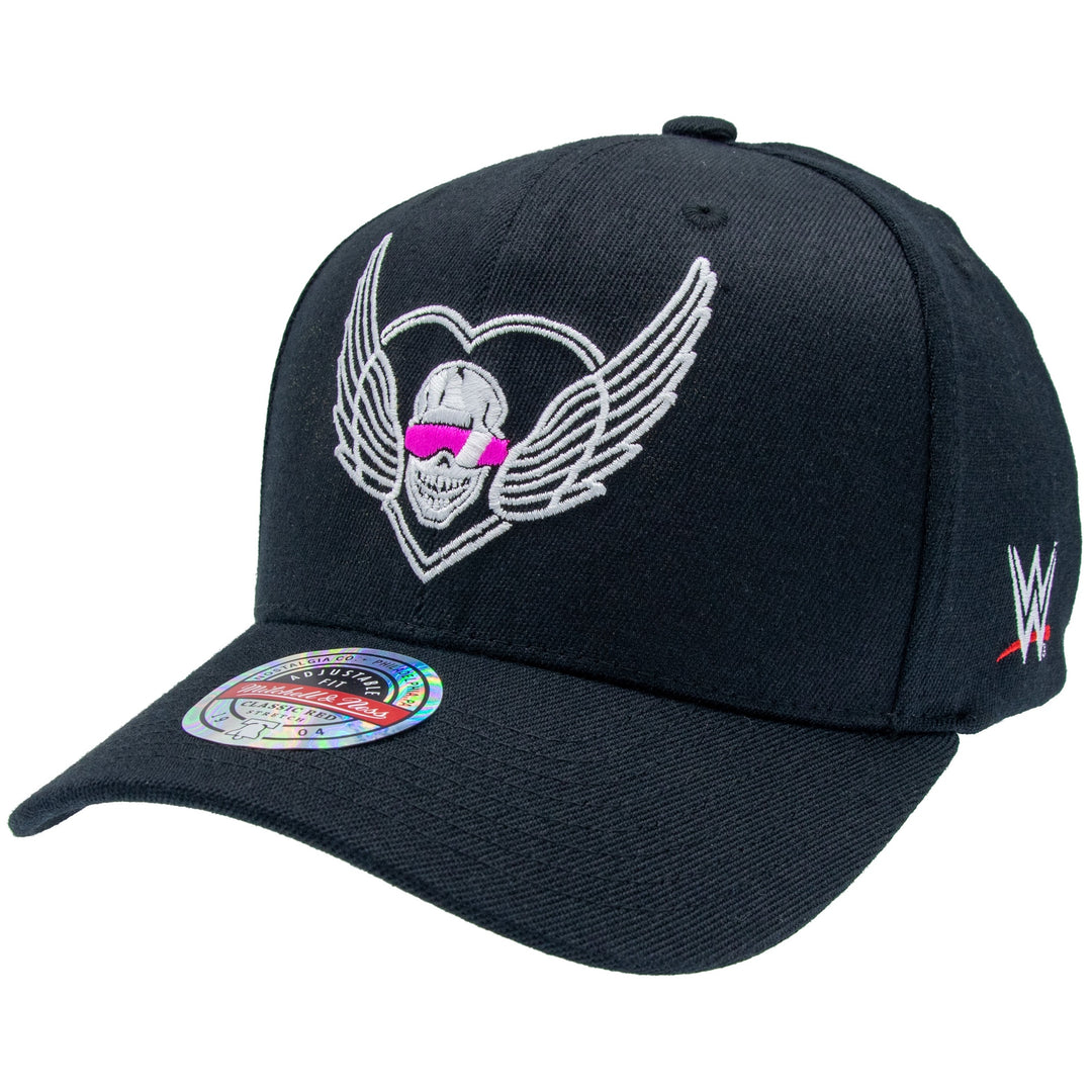 WWE Logo Wrestlemania Bret  Hitman Classic Red Snapback Mitchell &amp; Ness Black