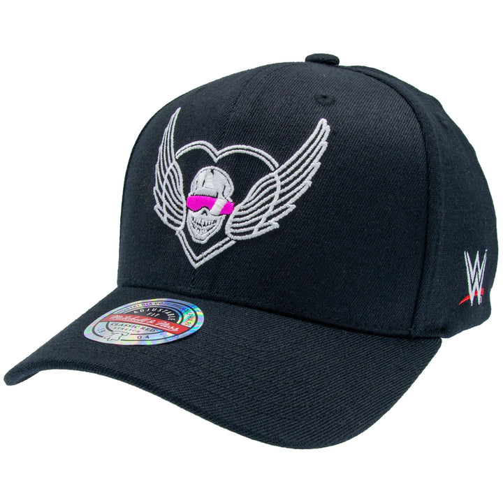 WWE Logo Wrestlemania Bret  Hitman Classic Red Snapback Mitchell &amp; Ness Black