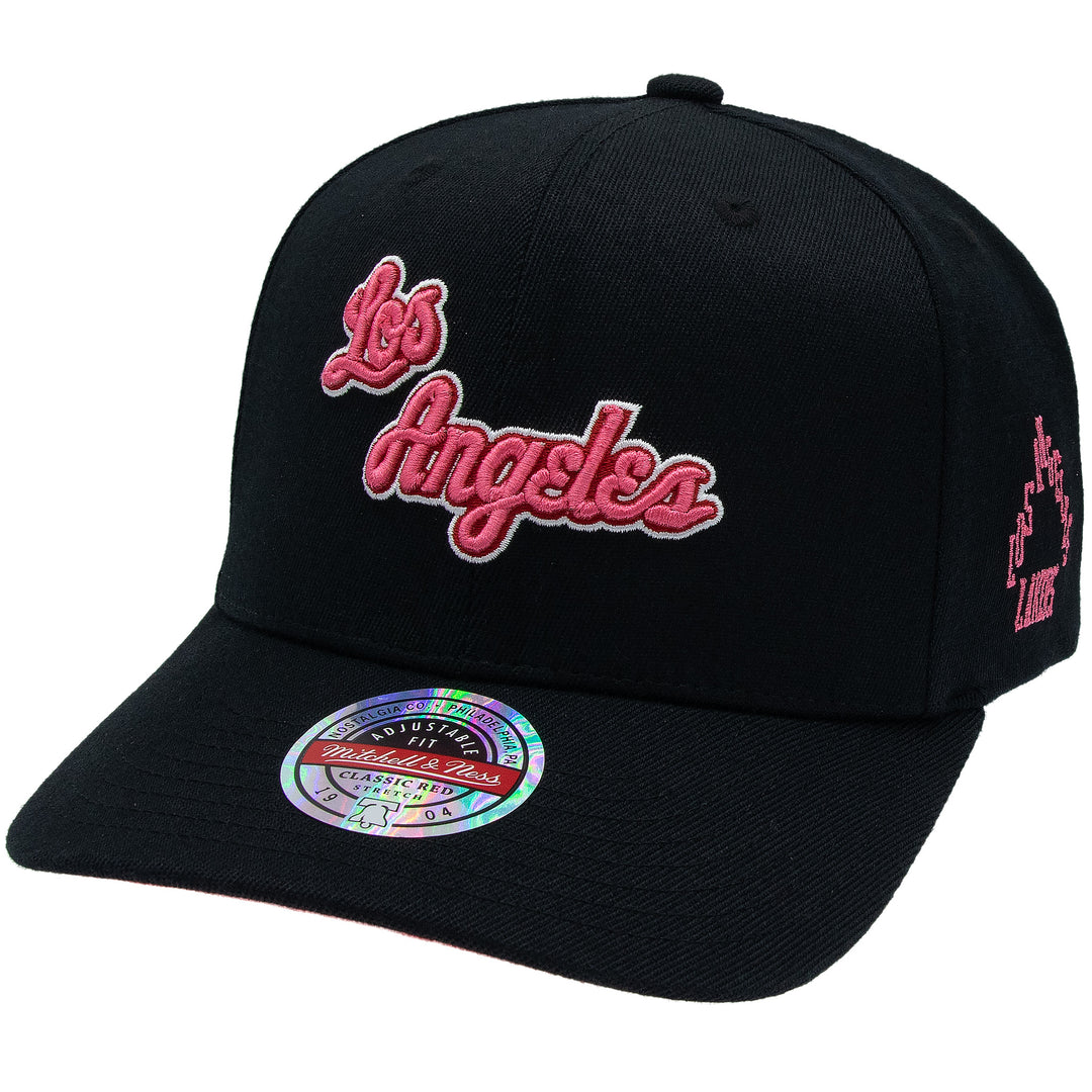 Los Angeles Lakers NBA Classic Red Snapback Mitchell &amp; Ness Black/Pink