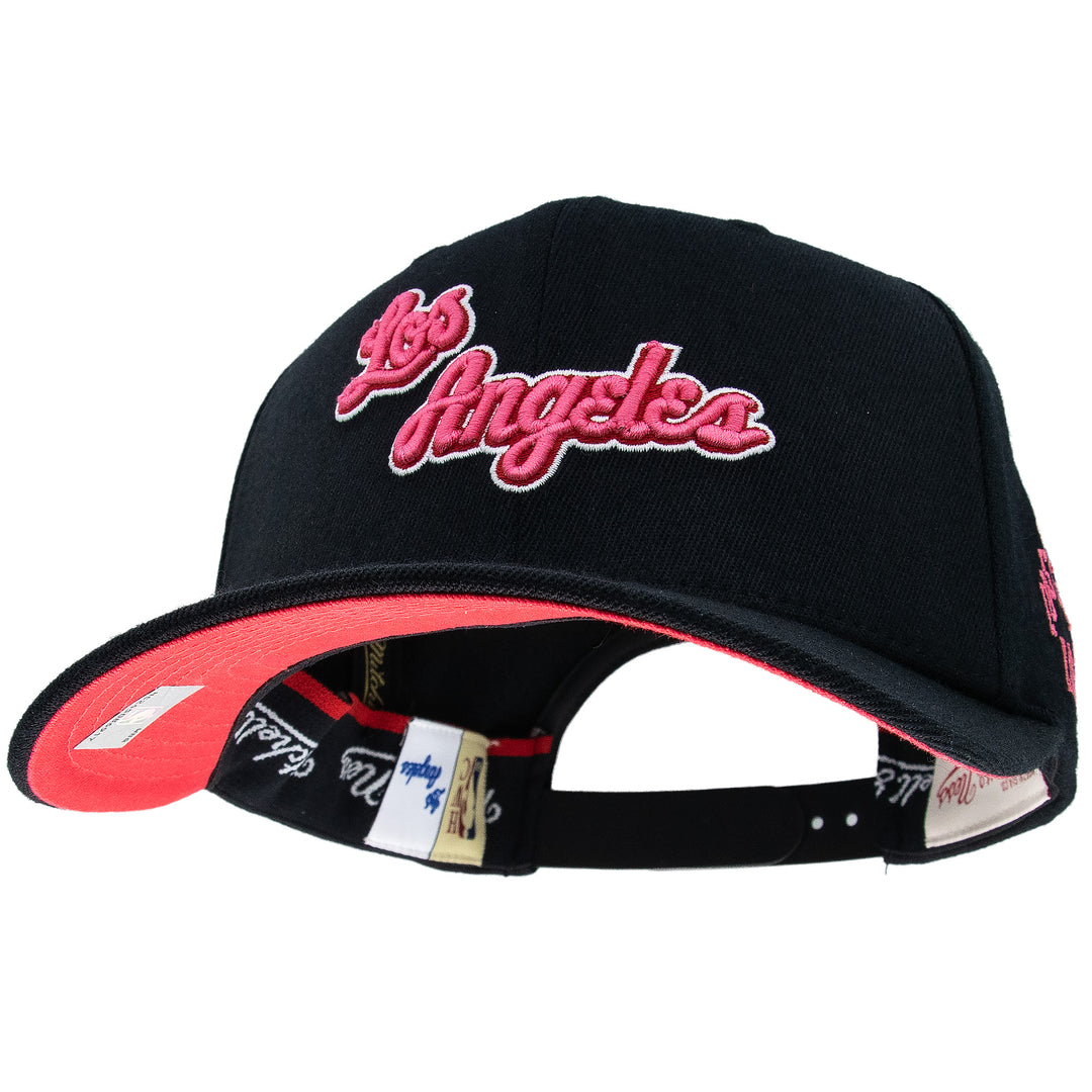 Los Angeles Lakers NBA Classic Red Snapback Mitchell &amp; Ness Black/Pink