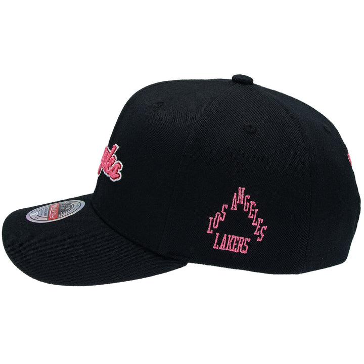 Los Angeles Lakers NBA Classic Red Snapback Mitchell &amp; Ness Black/Pink