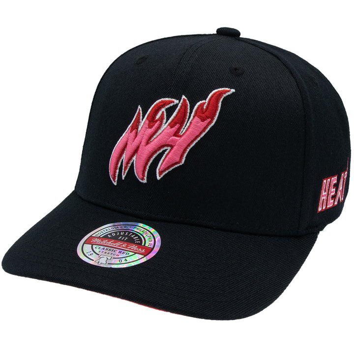 Miami Heat NBA Classic Red Snapback Mitchell &amp; Ness Black/Pink