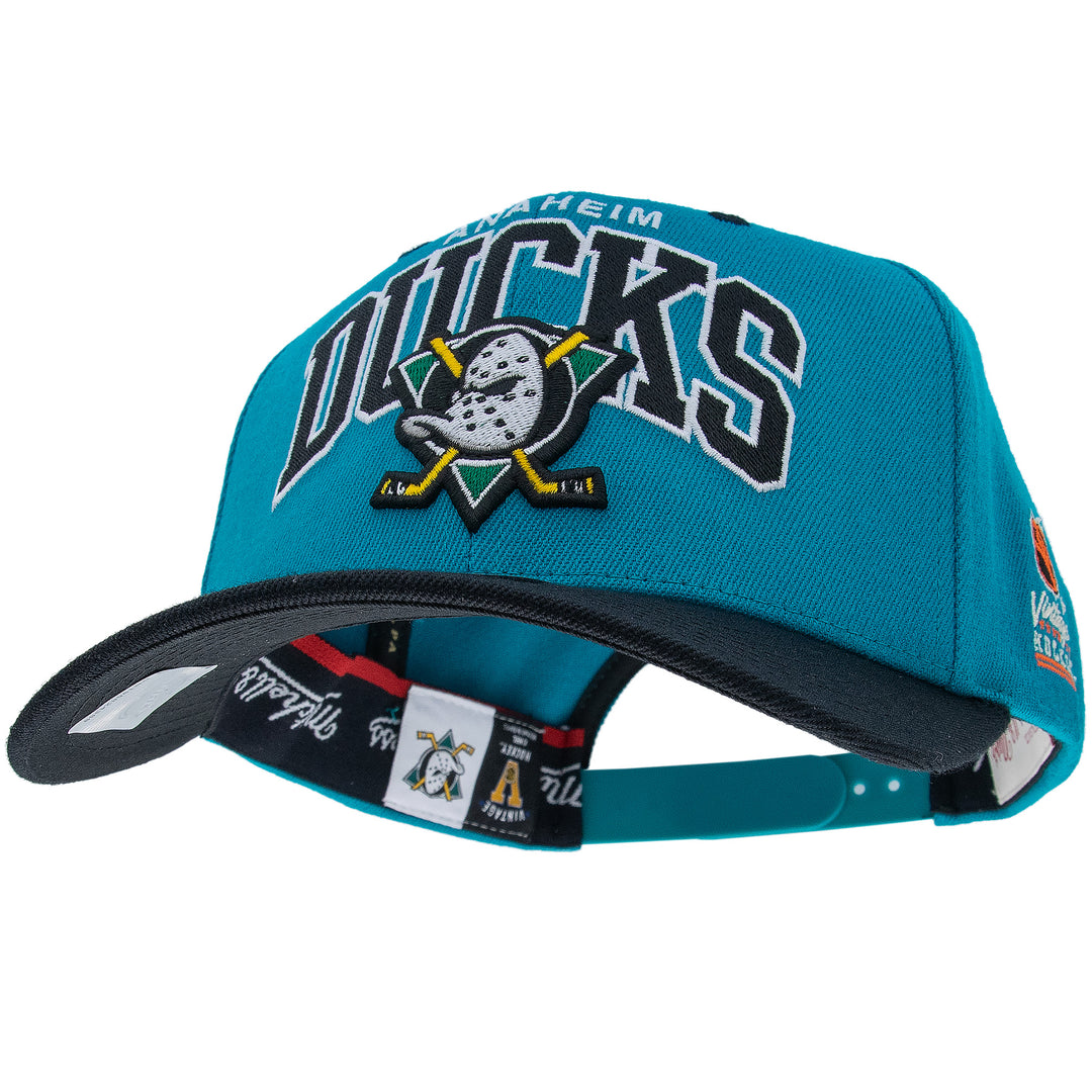 Anaheim Ducks NHL Team Arch Classic Red Snapback Mitchell &amp; Ness Teal/Black