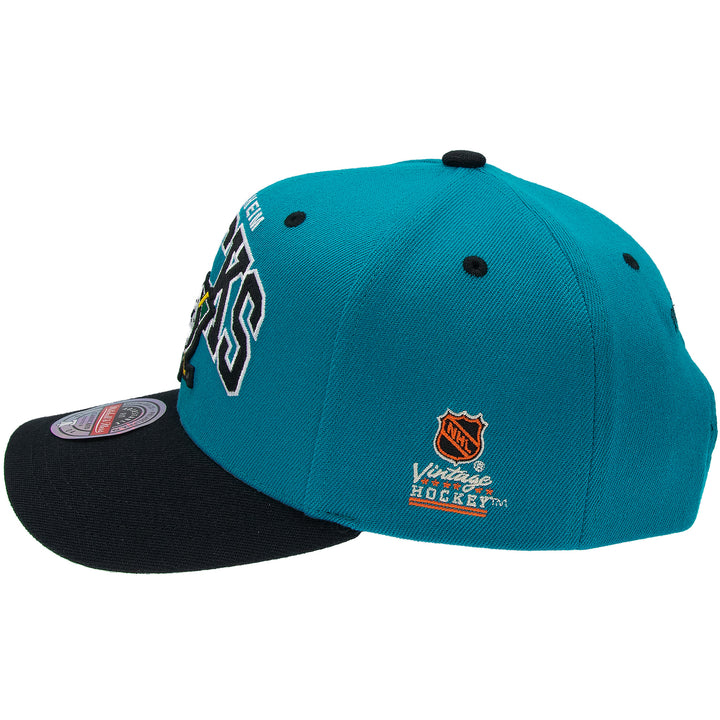 Anaheim Ducks NHL Team Arch Classic Red Snapback Mitchell &amp; Ness Teal/Black