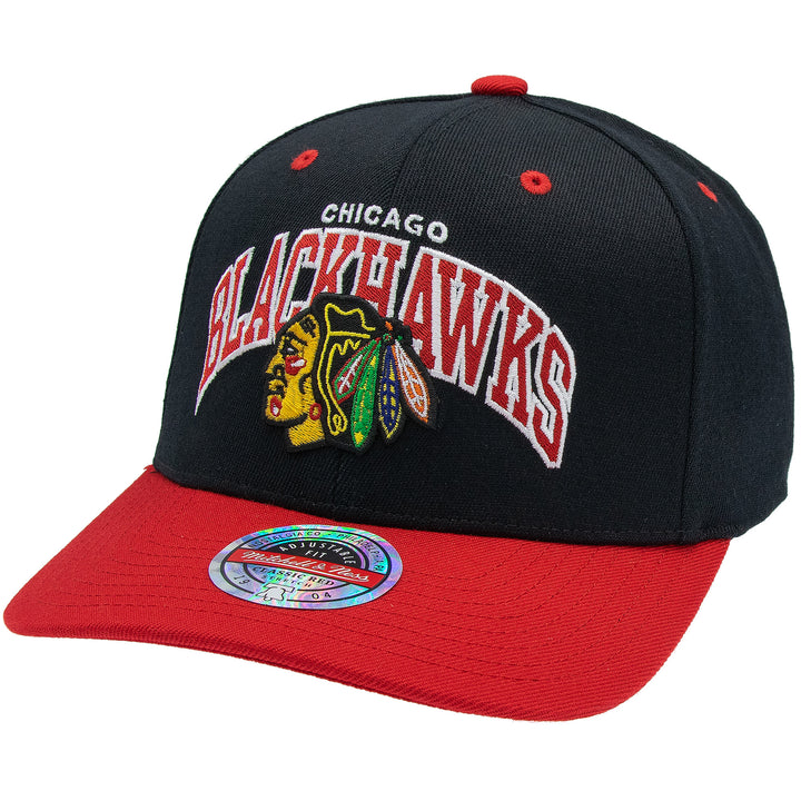 Chicago Blackhawks NHL Team Arch Classic Red Snapback Mitchell &amp; Ness Black/Red