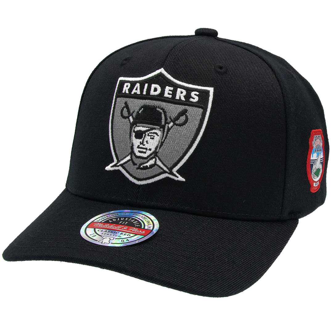 Oakland Raiders NFL Black Out Classic Red Snapback Mitchell &amp; Ness Black
