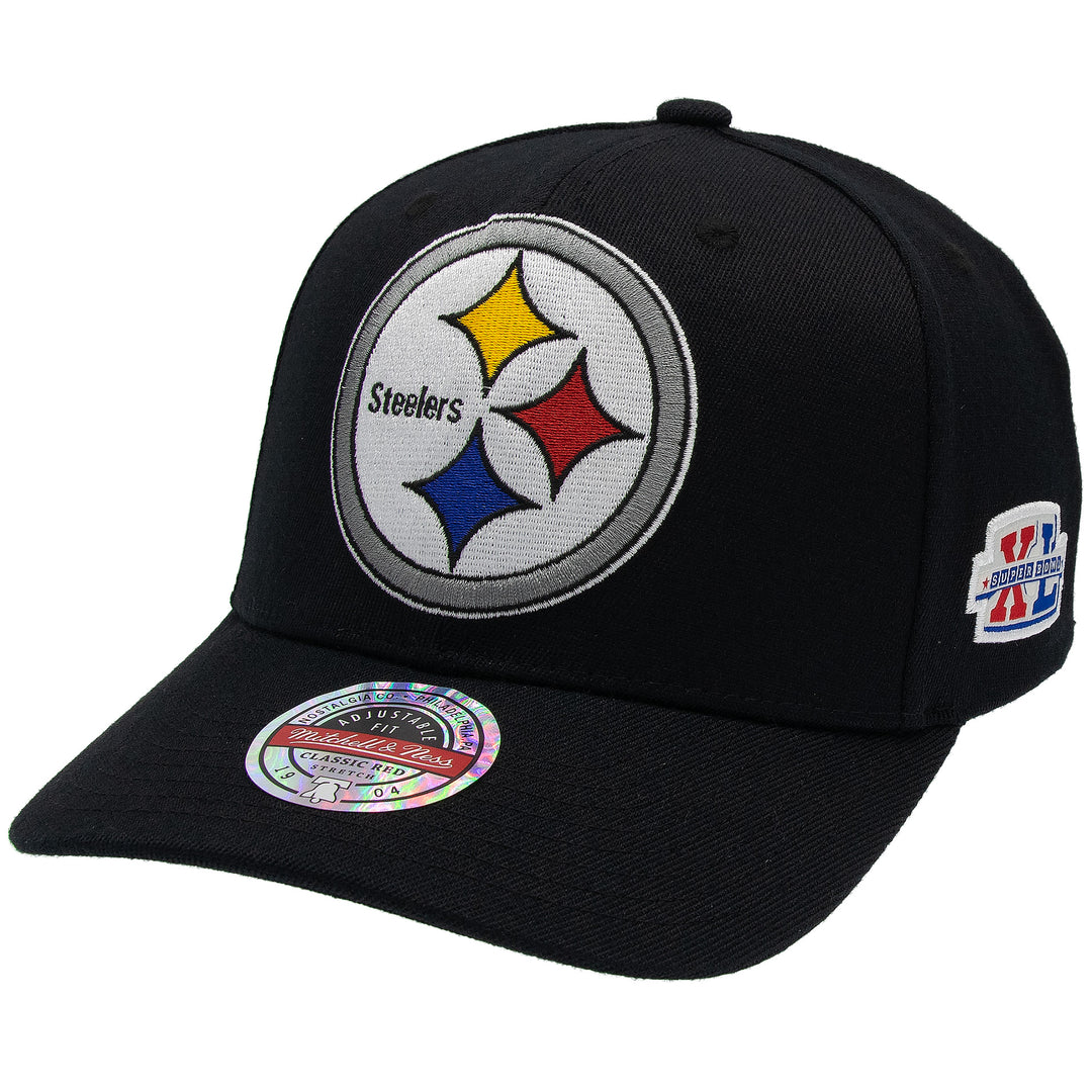 Pittsburgh Steelers NFL Black Out Classic Red Snapback Mitchell &amp; Ness Black