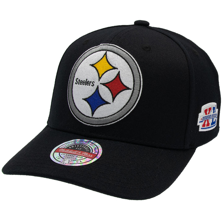 Pittsburgh Steelers NFL Black Out Classic Red Snapback Mitchell &amp; Ness Black