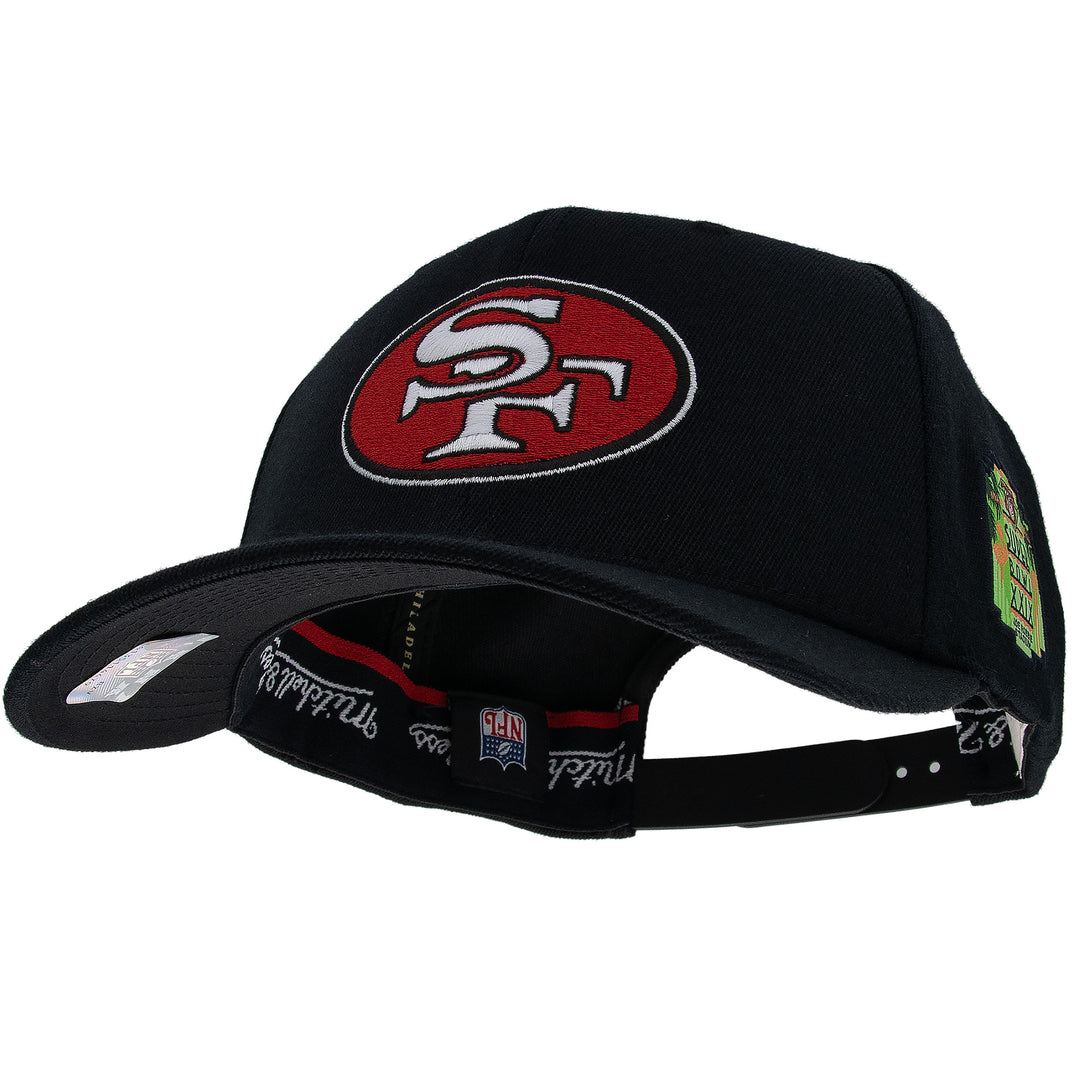 San Francisco 49ers NFL Black Out Classic Red Snapback Mitchell &amp; Ness Black