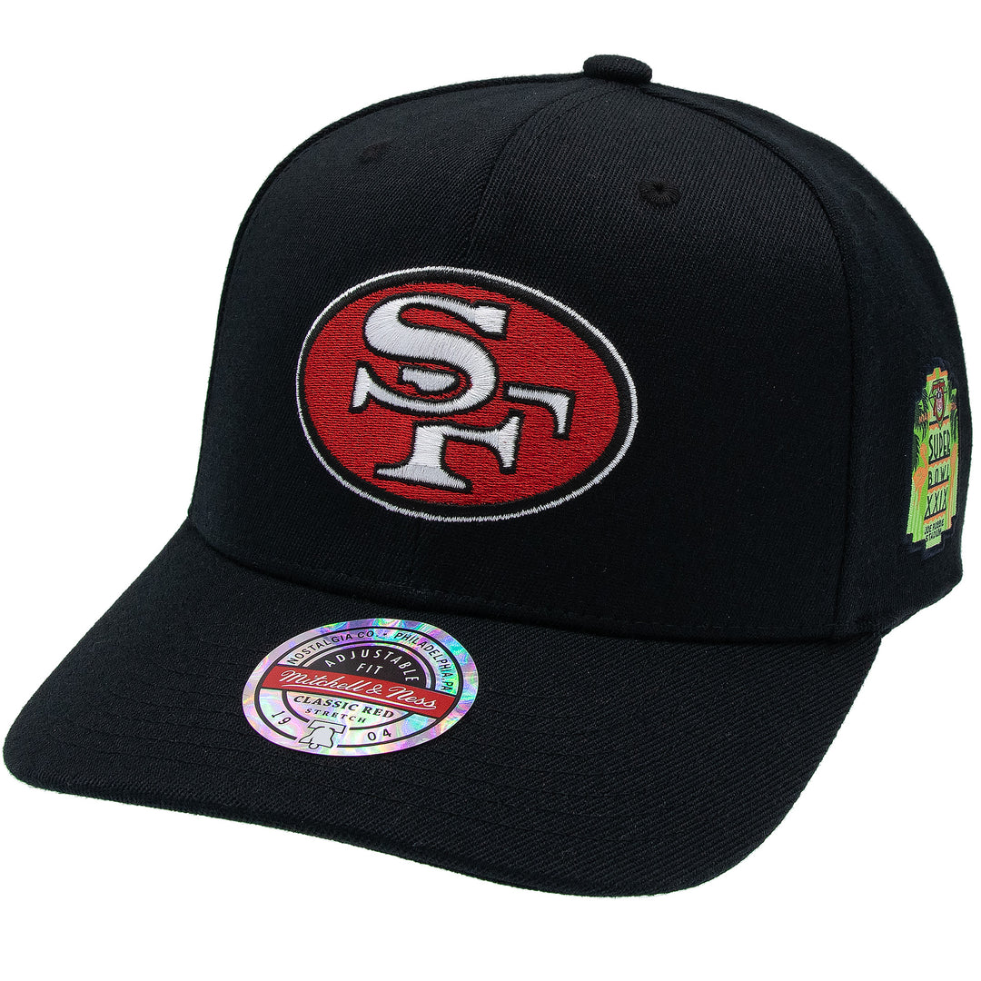 San Francisco 49ers NFL Black Out Classic Red Snapback Mitchell &amp; Ness Black