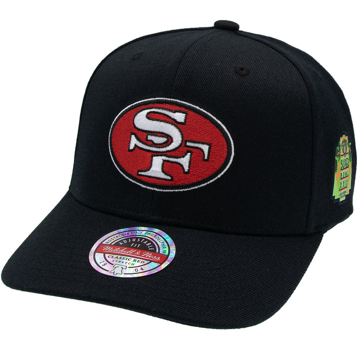 San Francisco 49ers NFL Black Out Classic Red Snapback Mitchell &amp; Ness Black