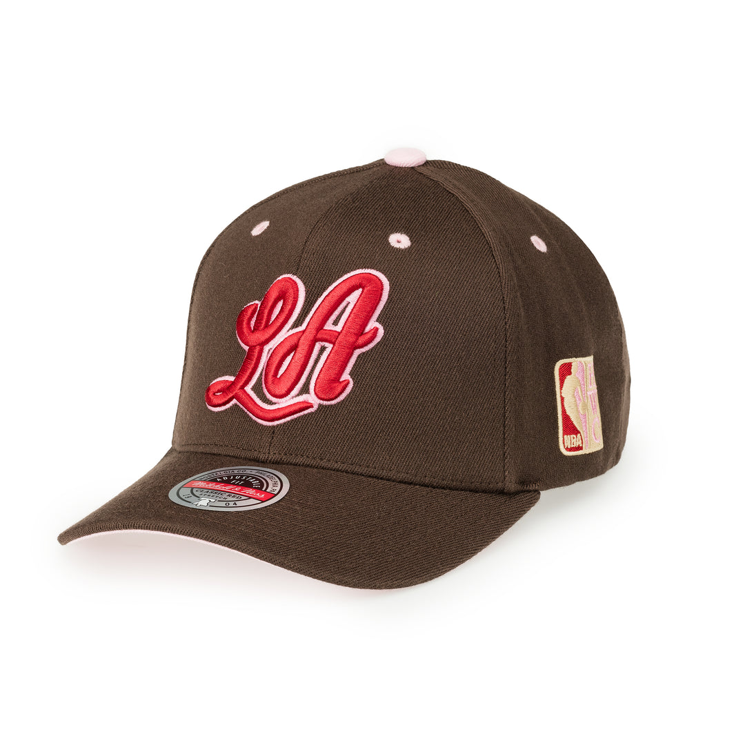 Los Angeles Lakers NBA Brown Sugar Bacon Classic Red Snapback Mitchell &amp; Ness Brown/Pink