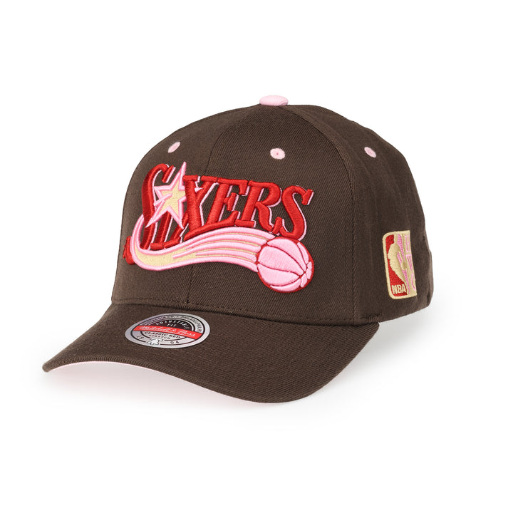 Philadelphia 76ers NBA Brown Sugar Bacon Classic Red Snapback Mitchell &amp; Ness Brown/Pink