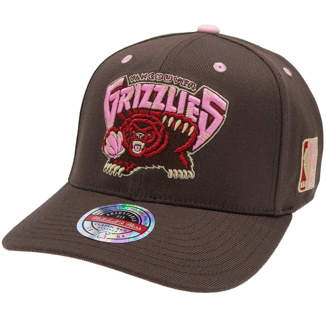 Vancouver Grizzlies NBA Brown Sugar Bacon Classic Red Snapback Mitchell &amp; Ness Brown/Pink