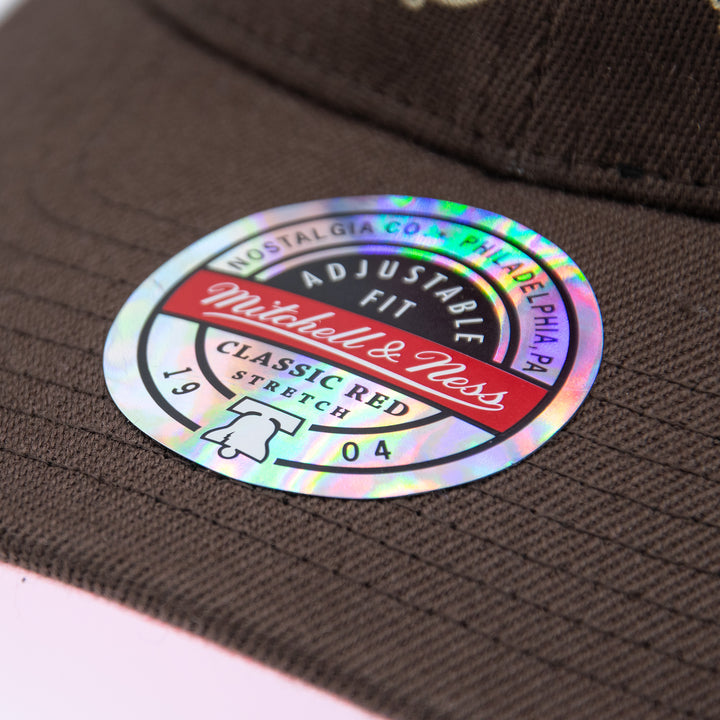 Vancouver Grizzlies NBA Brown Sugar Bacon Classic Red Snapback Mitchell &amp; Ness Brown/Pink