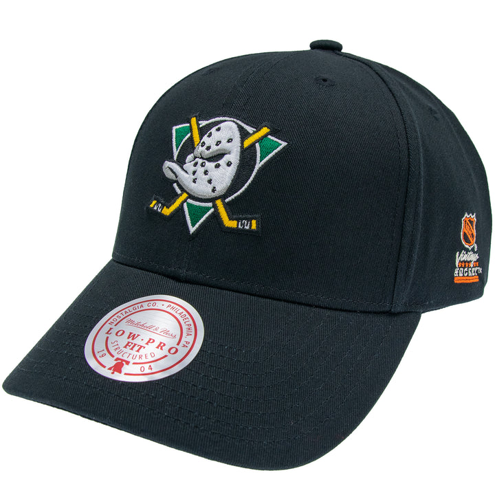 Anaheim Ducks NHL Team Logo Low Pro Snapback Mitchell &amp; Ness Black