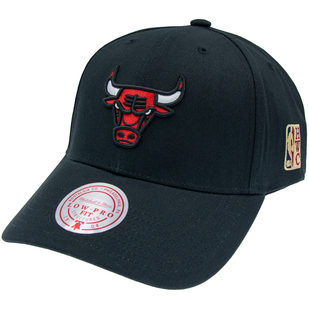 Chicago Bulls NBA Team Logo Low Pro Snapback Mitchell &amp; Ness Black