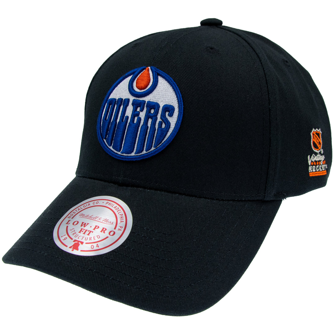 Edmonton Oilers NHL Team Logo Low Pro Snapback Mitchell &amp; Ness Black