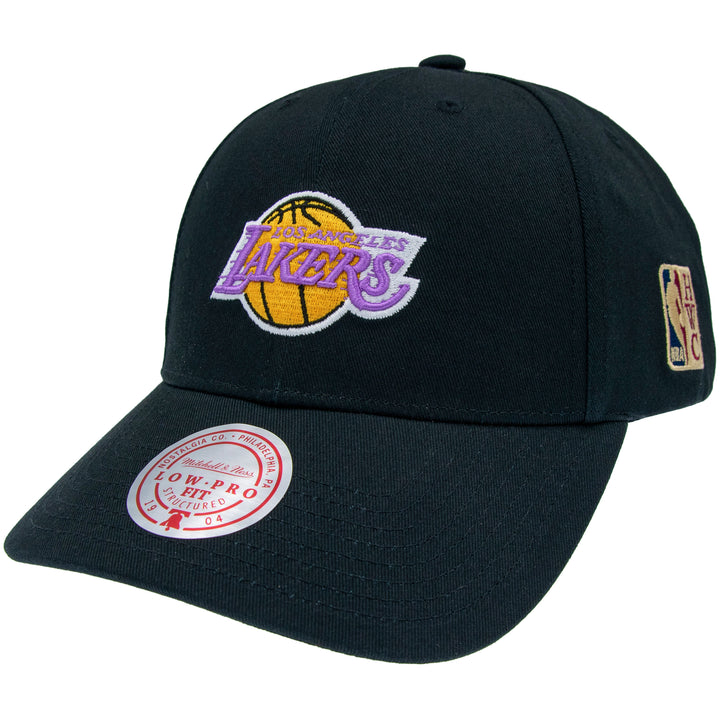 Los Angeles Lakers NBA Team Logo Low Pro Snapback Mitchell &amp; Ness Black