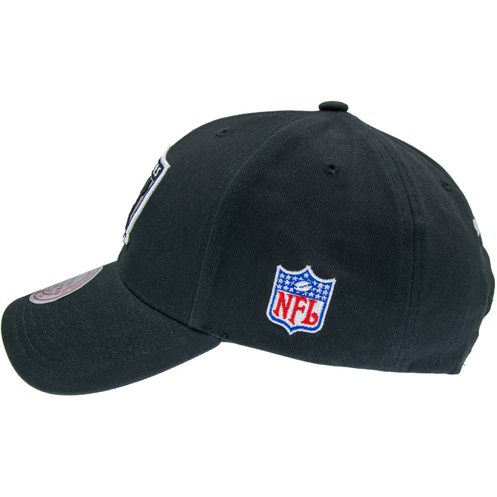 Oakland Raiders NFL Team Logo Low Pro Snapback Mitchell &amp; Ness Black