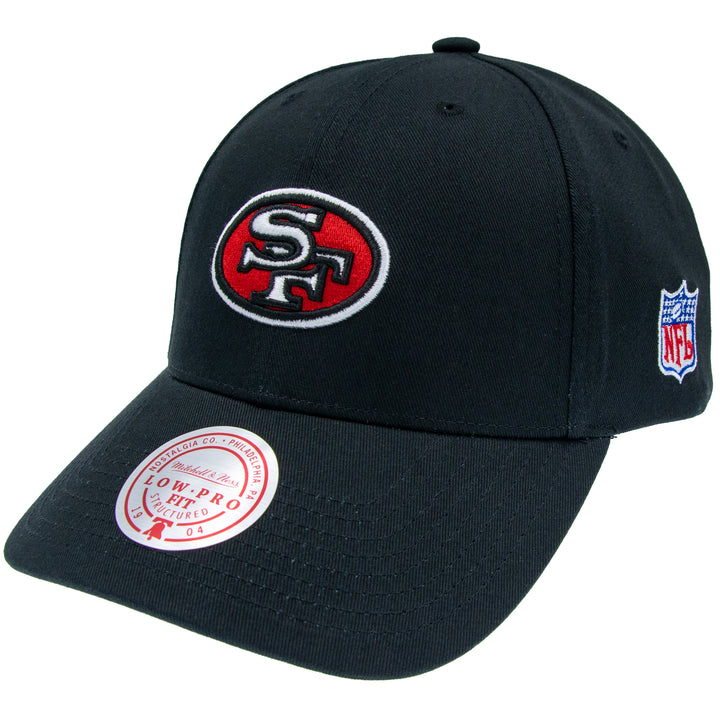 San Francisco 49ers NFL Team Logo Low Pro Snapback Mitchell &amp; Ness Black