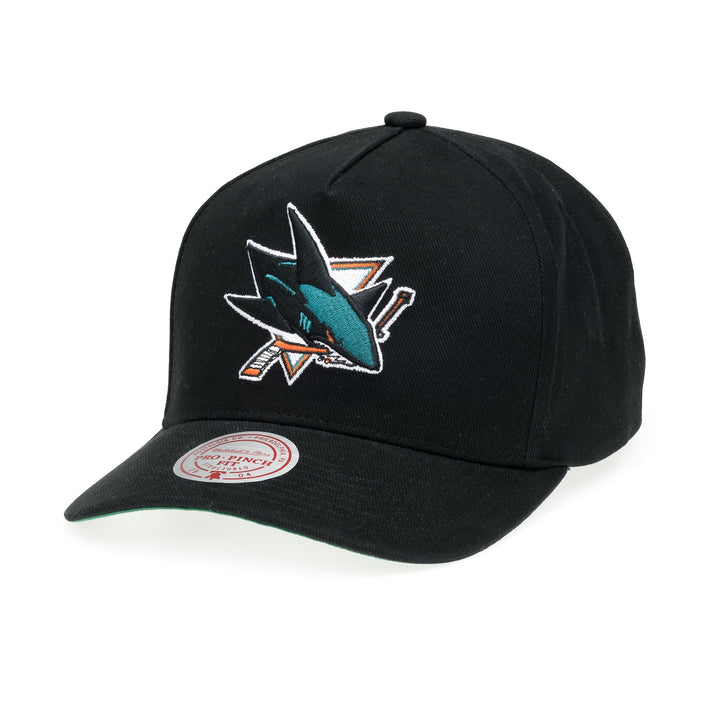San Jose Sharks NHL Nostalgic 2.0 Pro Crown Snapback Mitchell &amp; Ness Black