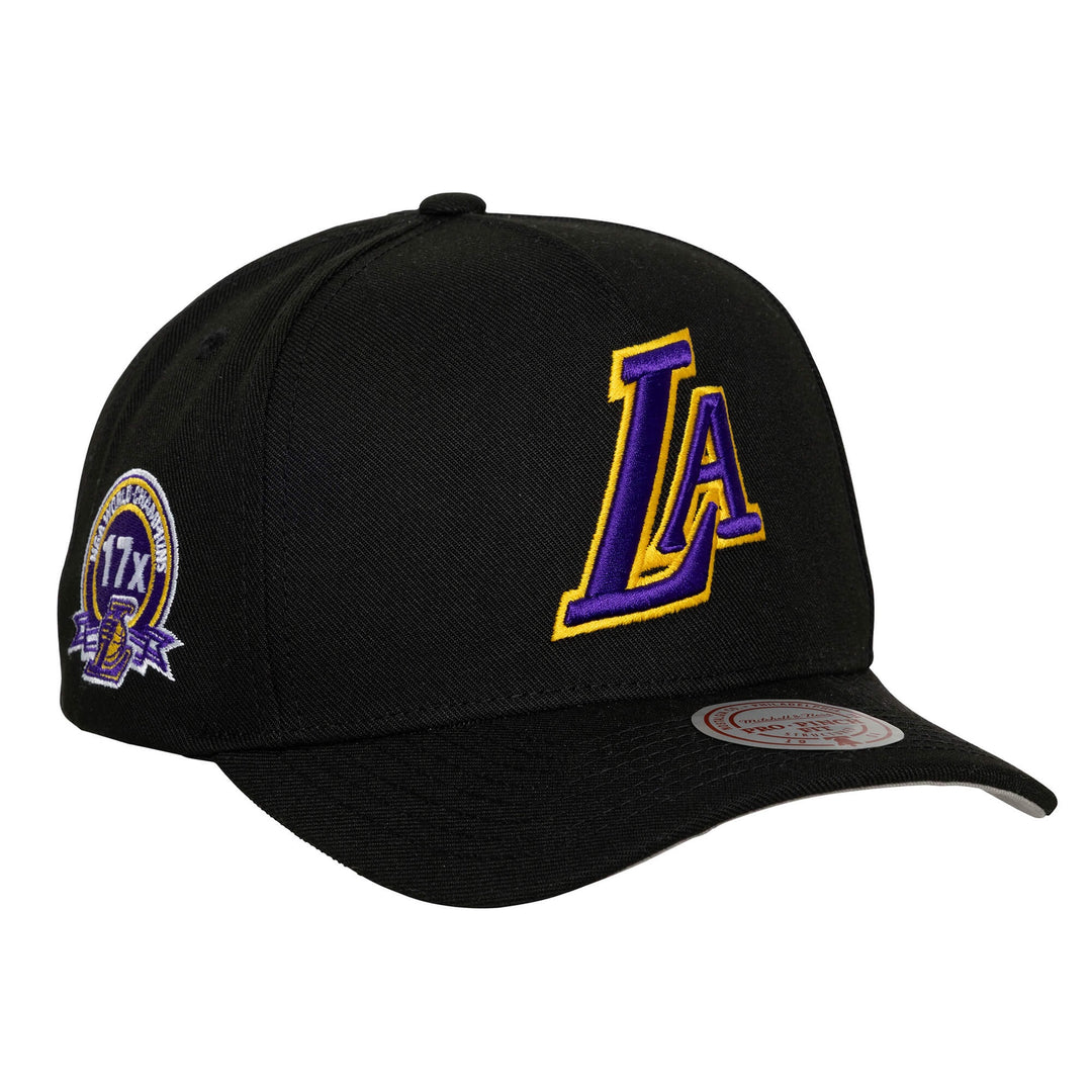 Los Angeles Lakers NBA Pro Pinch Snapback Mitchell &amp; Ness Black