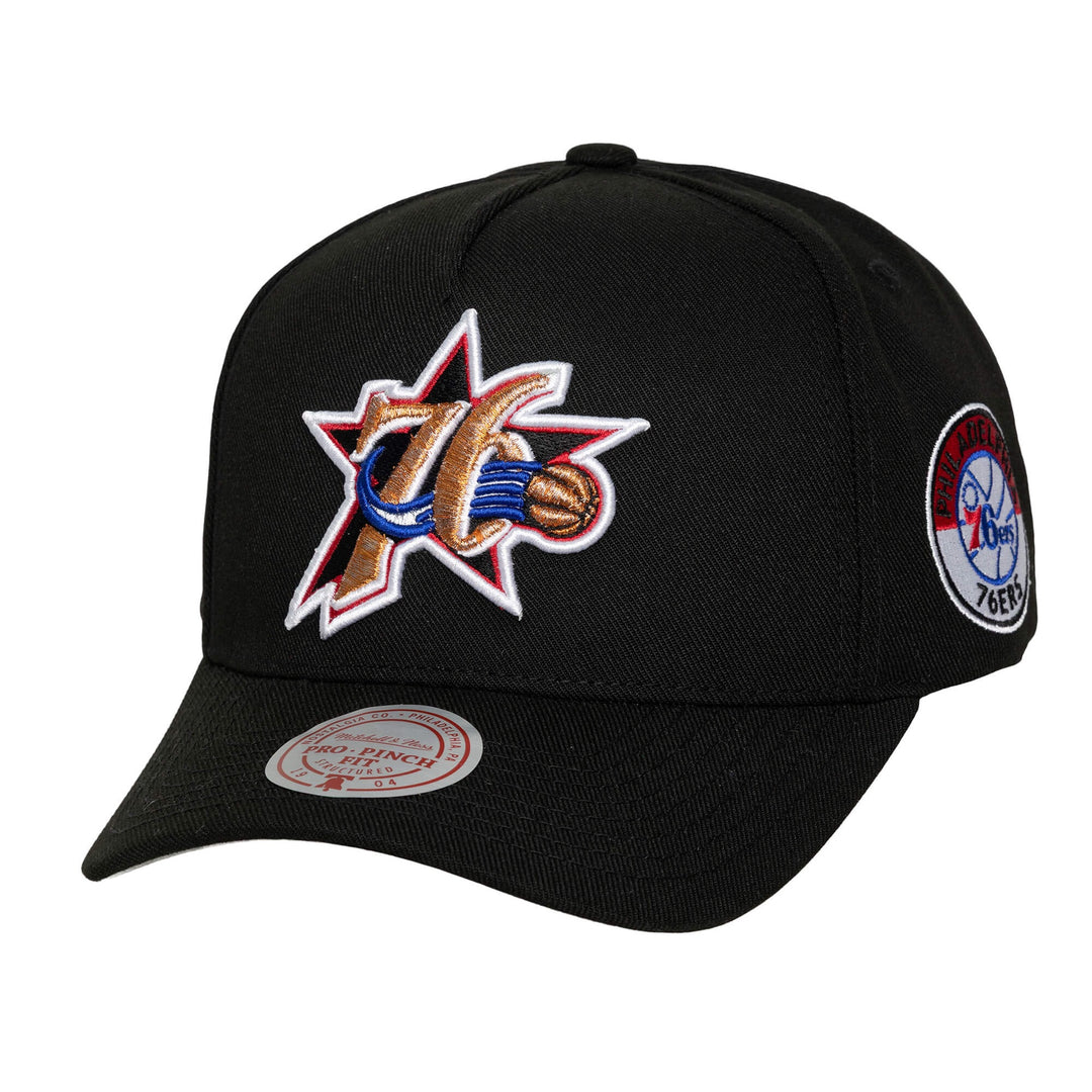 Philadelphia 76ers  NBA Pro Pinch Snapback Mitchell &amp; Ness Black