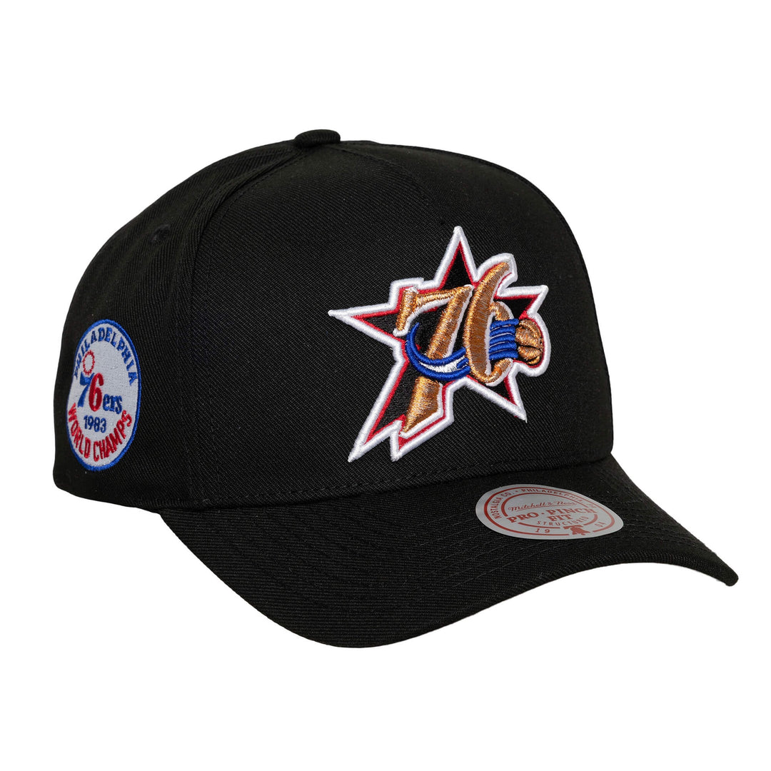 Philadelphia 76ers  NBA Pro Pinch Snapback Mitchell &amp; Ness Black