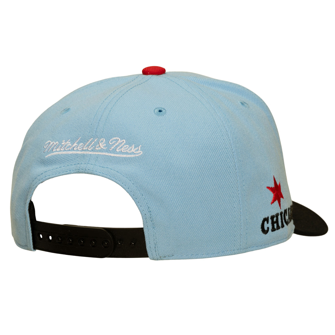 Chicago Bulls NBA In the City Pro Snapback Mitchell &amp; Ness Light Blue