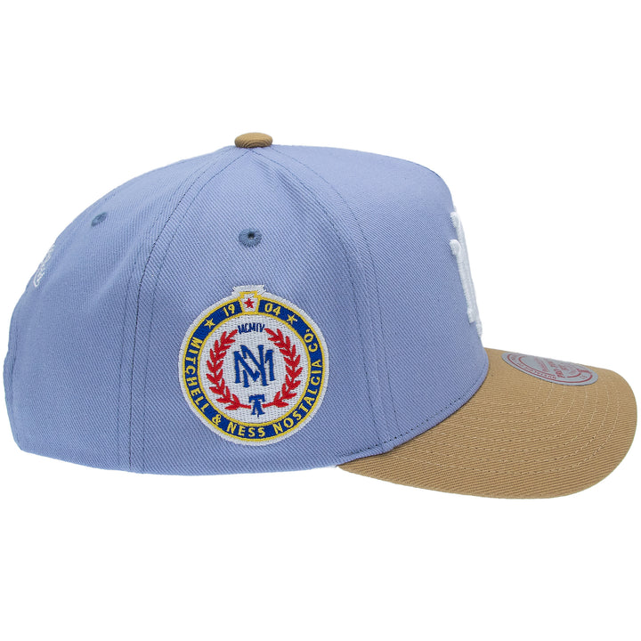 Branded Blue Khaki Pro Crown Snapback Mitchell &amp; Ness