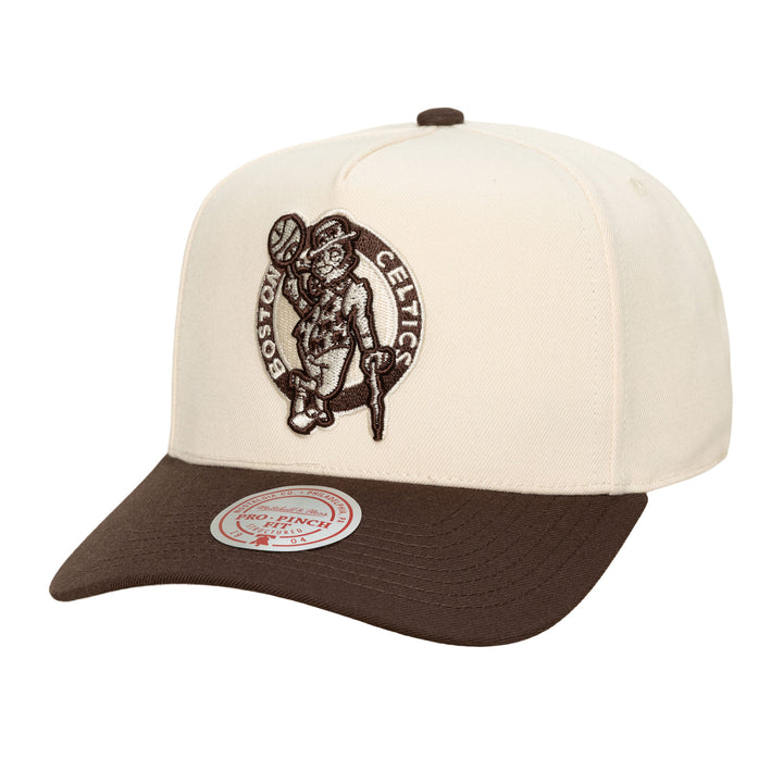 Boston Celtics NBA Pro Snapback Mitchell &amp; Ness Cream/Brown