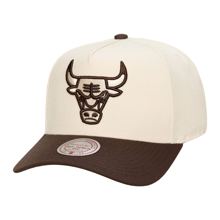 Chicago Bulls NBA Pro Snapback Mitchell &amp; Ness Cream/Brown
