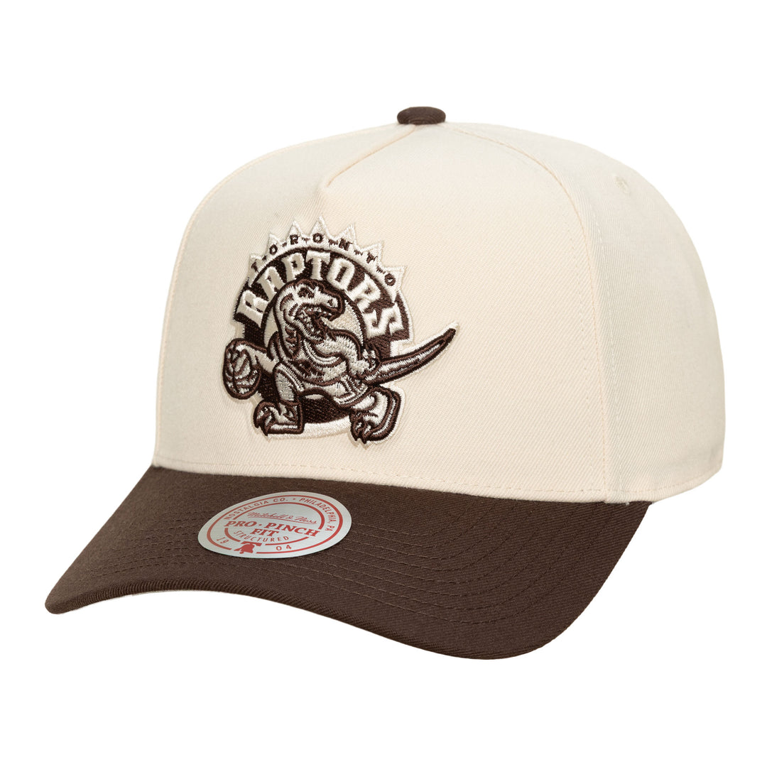 Toronto Raptors NBA Pro Snapback Mitchell &amp; Ness Cream/Brown