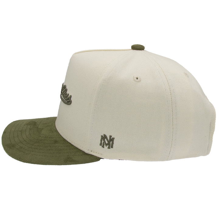 Mitchell &amp; Ness Branded Luxury Script Pro Pinch Snapback Green