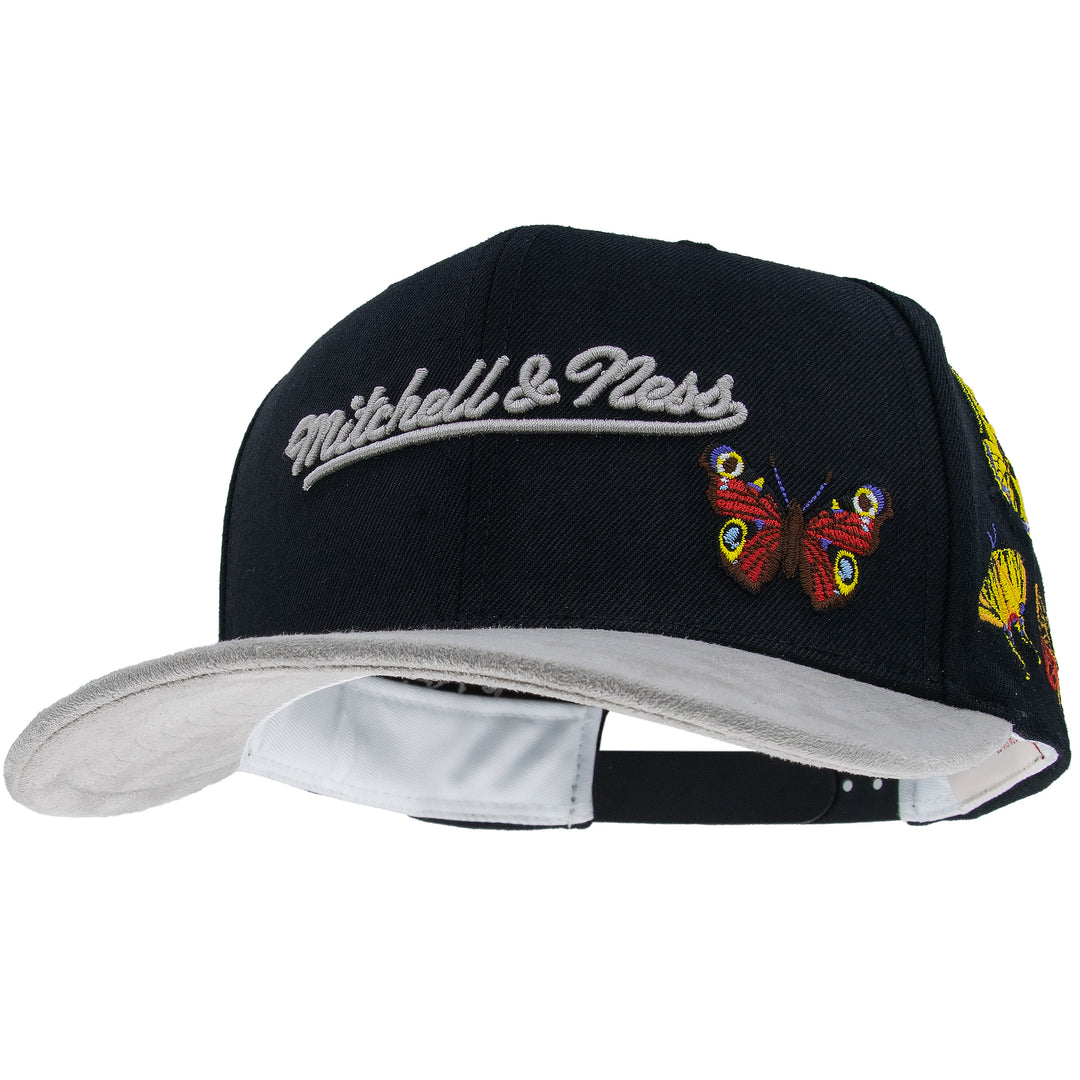 Mitchell &amp; Ness Butterfly Pro Crown Snapback Black/White