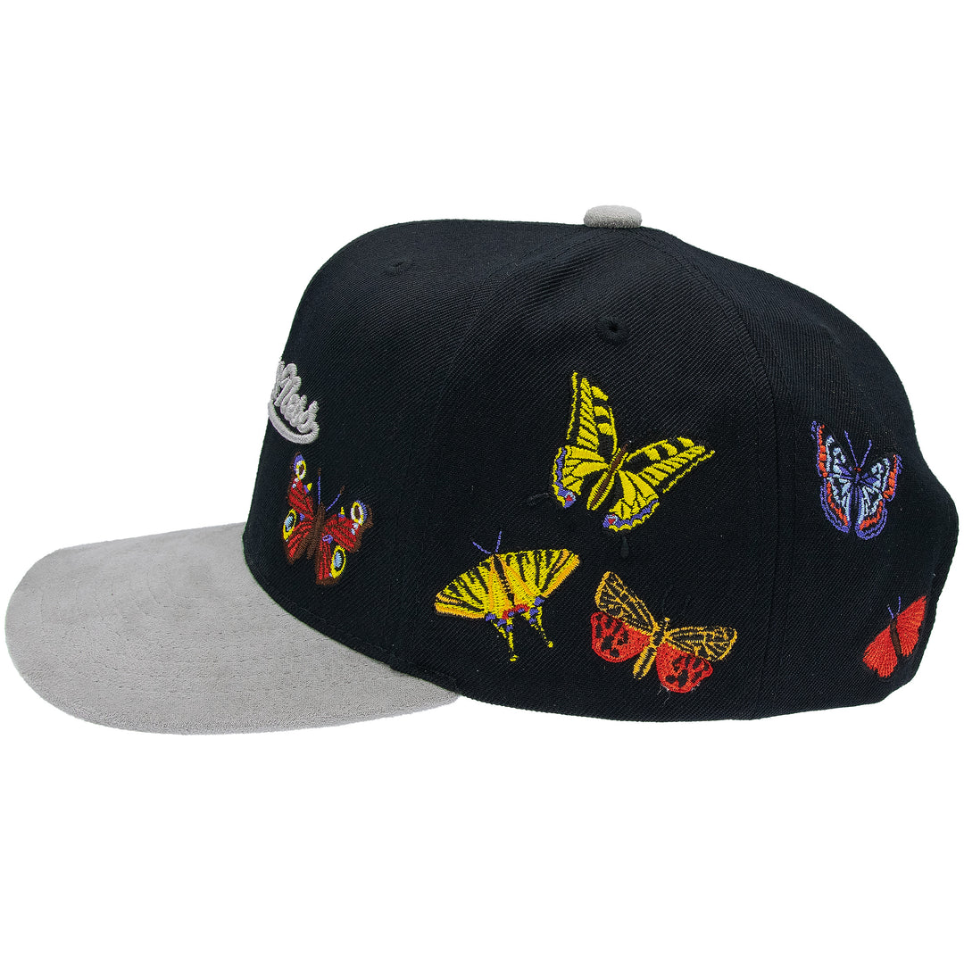 Mitchell &amp; Ness Butterfly Pro Crown Snapback Black/White