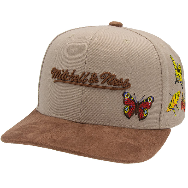 Mitchell &amp; Ness Butterfly Pro Crown Snapback Khaki/Brown