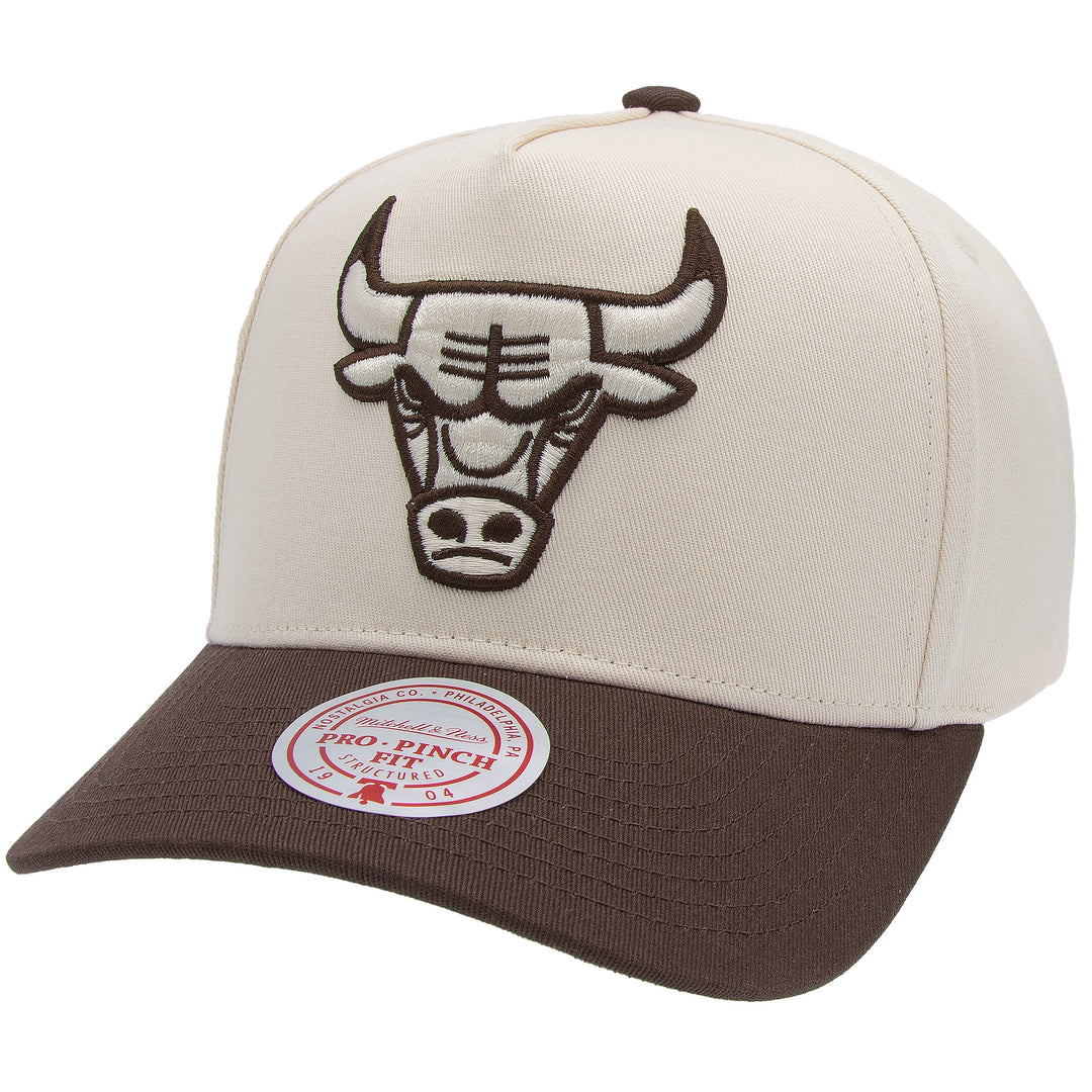 Chicago Bulls NBA Coconut Cream Pro Pinch Snapback Mitchell &amp; Ness