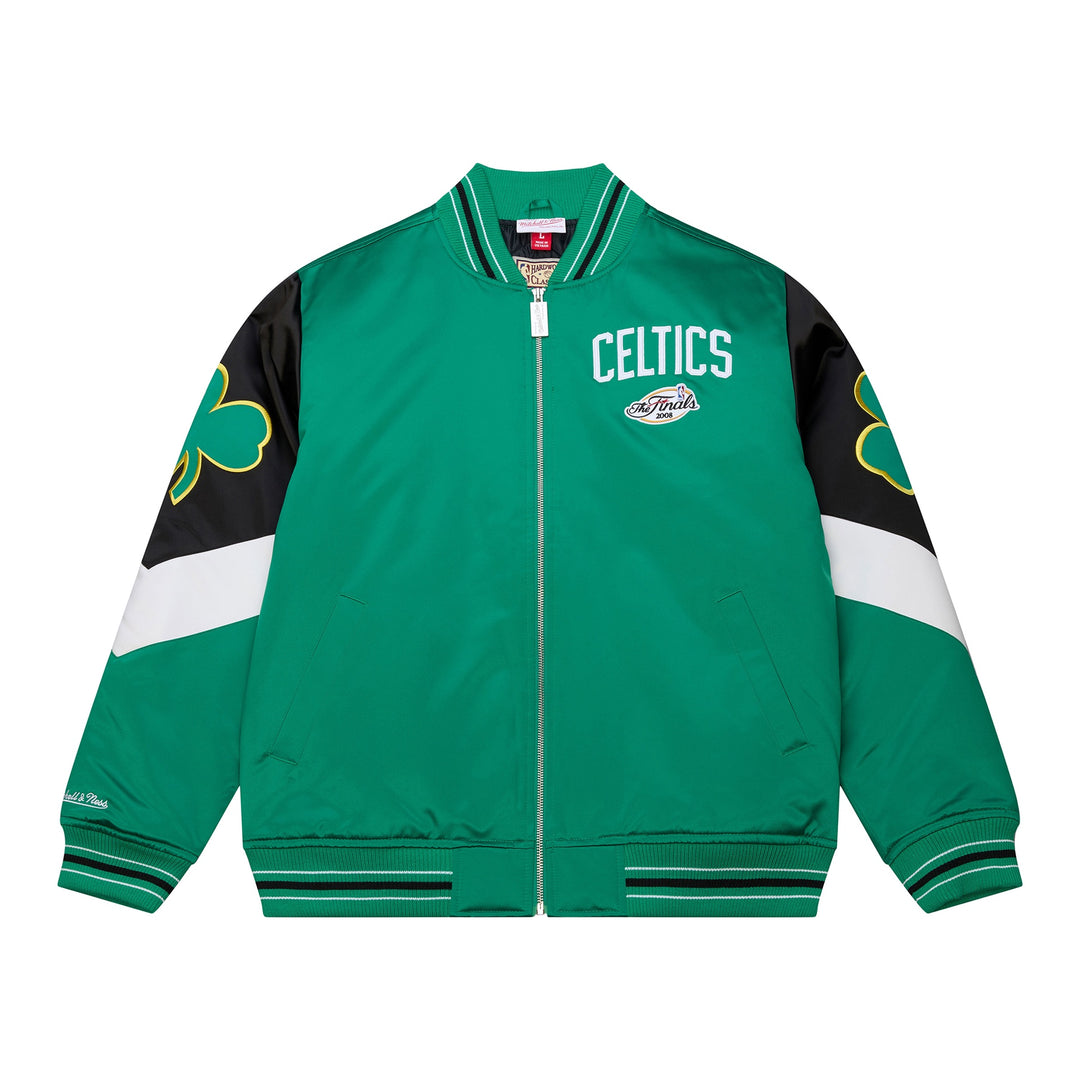 Boston Celtics NBA Throw It Back Heavyweight Satin Jacket Mitchell &amp; Ness