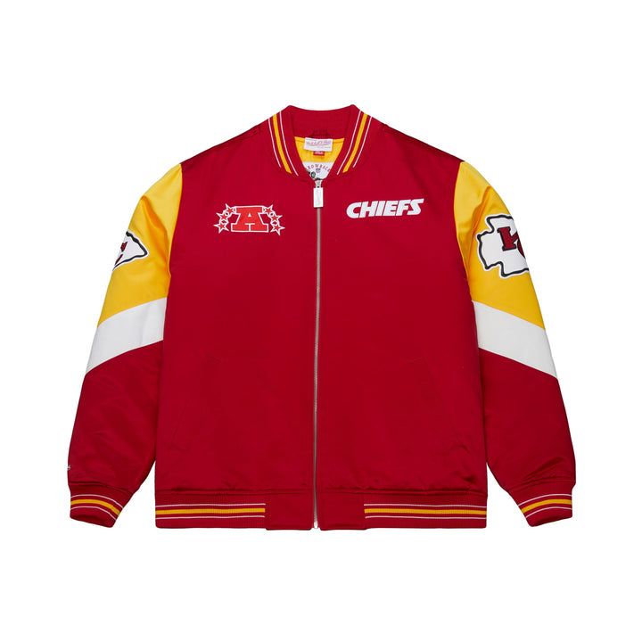 Kansas City Chiefs NFL Throw It Back Heavyweight Satin Jacket Mitchell &amp; Ness