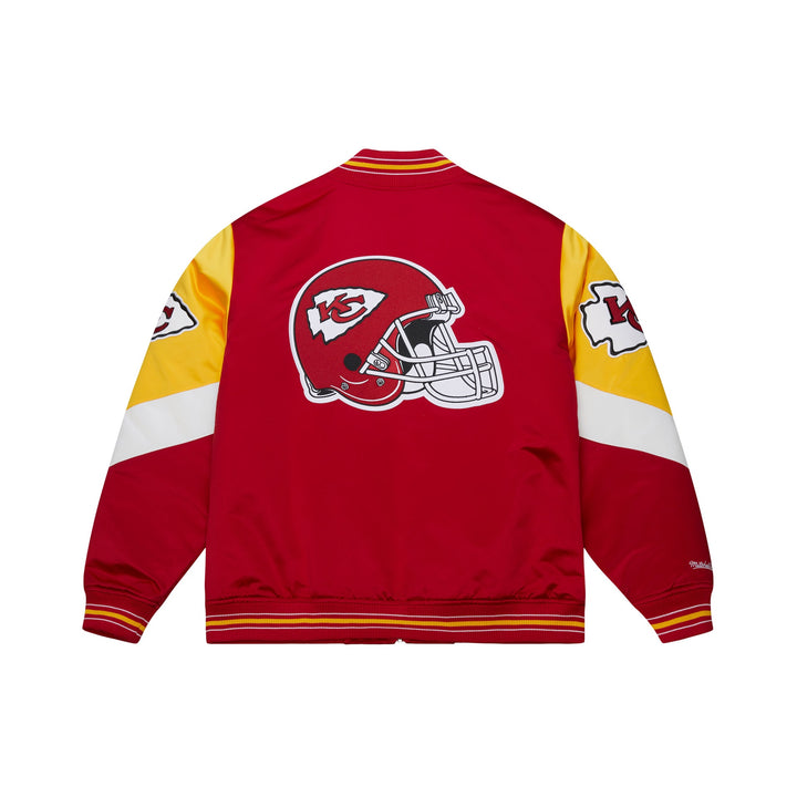 Kansas City Chiefs NFL Throw It Back Heavyweight Satin Jacket Mitchell &amp; Ness