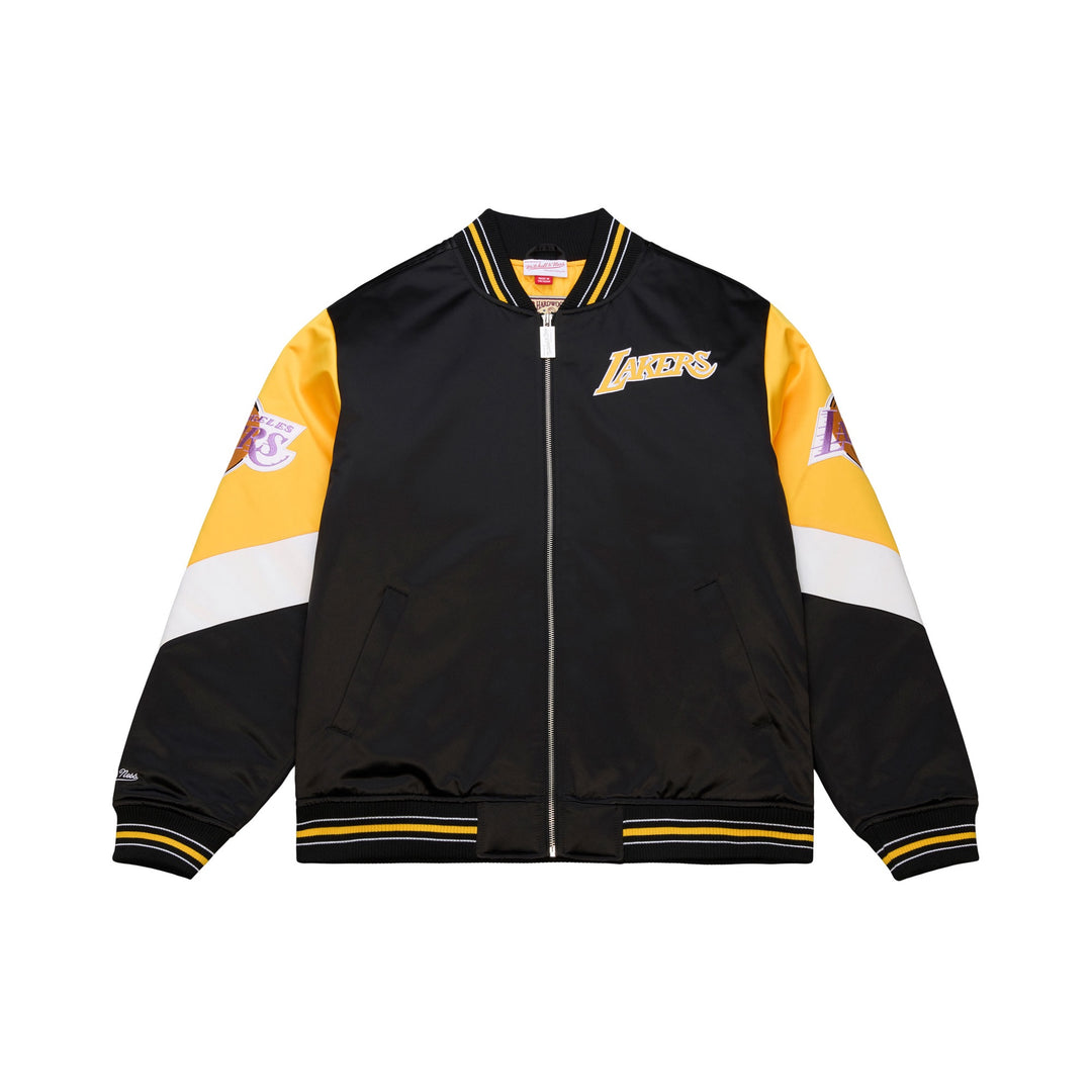 Los Angeles Lakers NBA Throw It Back Heavyweight Satin Jacket Mitchell &amp; Ness