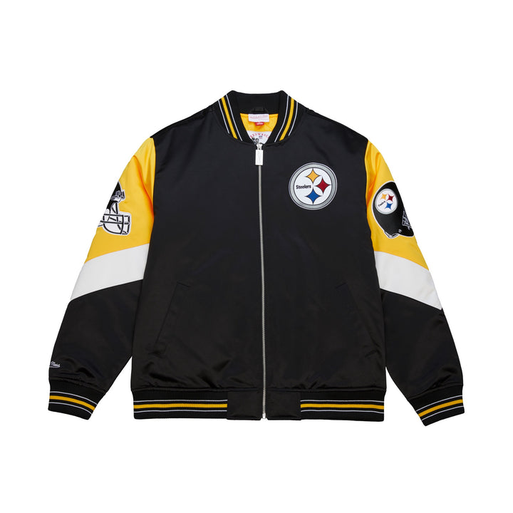 Pittsburgh Steelers NFL Throw It Back Heavyweight Satin Jacket Mitchell &amp; Ness