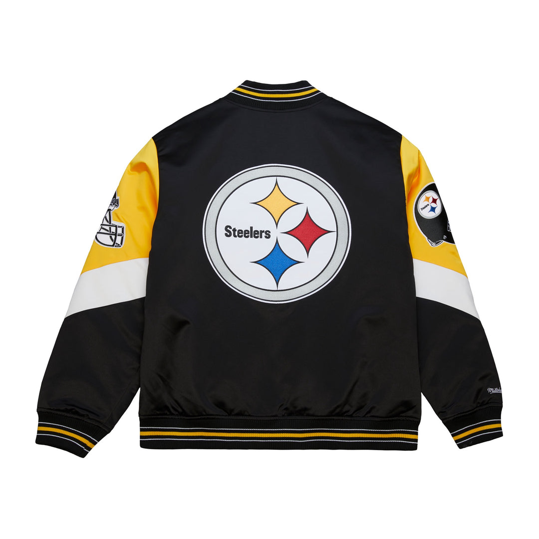 Pittsburgh Steelers NFL Throw It Back Heavyweight Satin Jacket Mitchell &amp; Ness