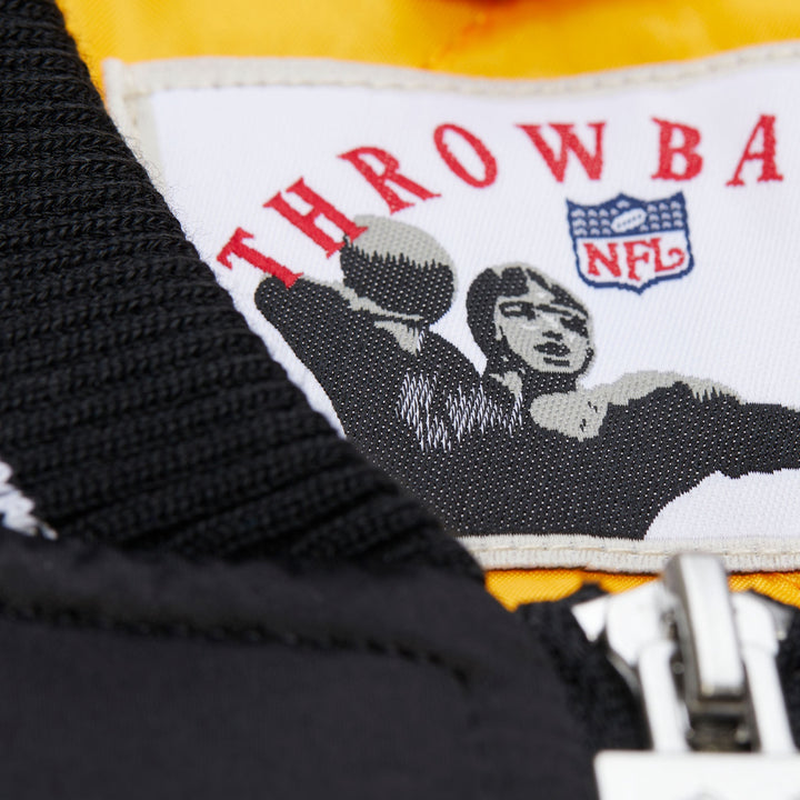 Pittsburgh Steelers NFL Throw It Back Heavyweight Satin Jacket Mitchell &amp; Ness